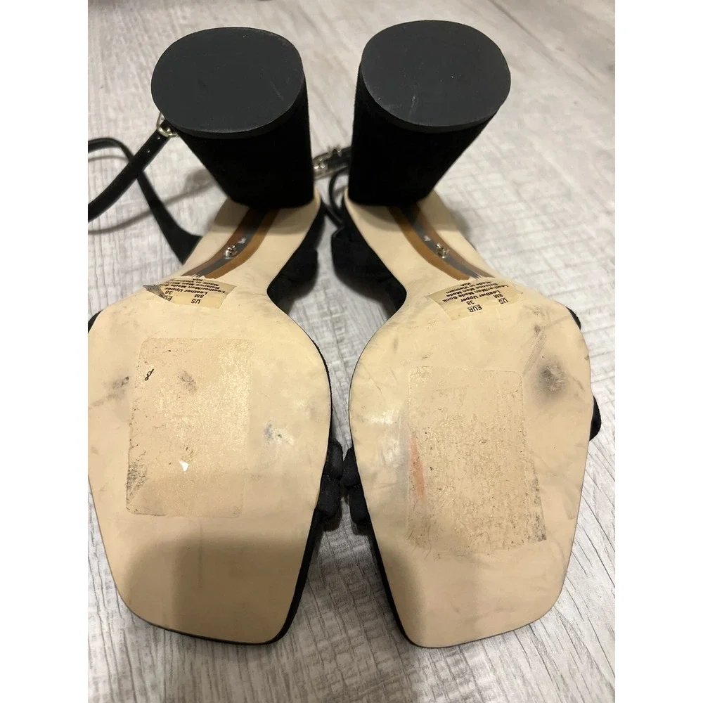 Sam Edelman $140‎ Kia Block Heel Size 8 Black Suede Formal Bridesmaid Prom Shoes